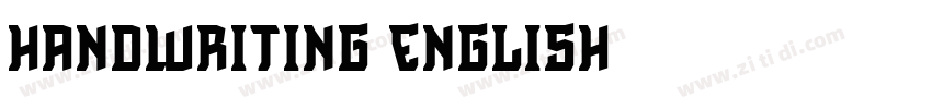 handwriting English字体转换